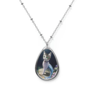 Chatty Cathy Mer-Cat Oval Necklace